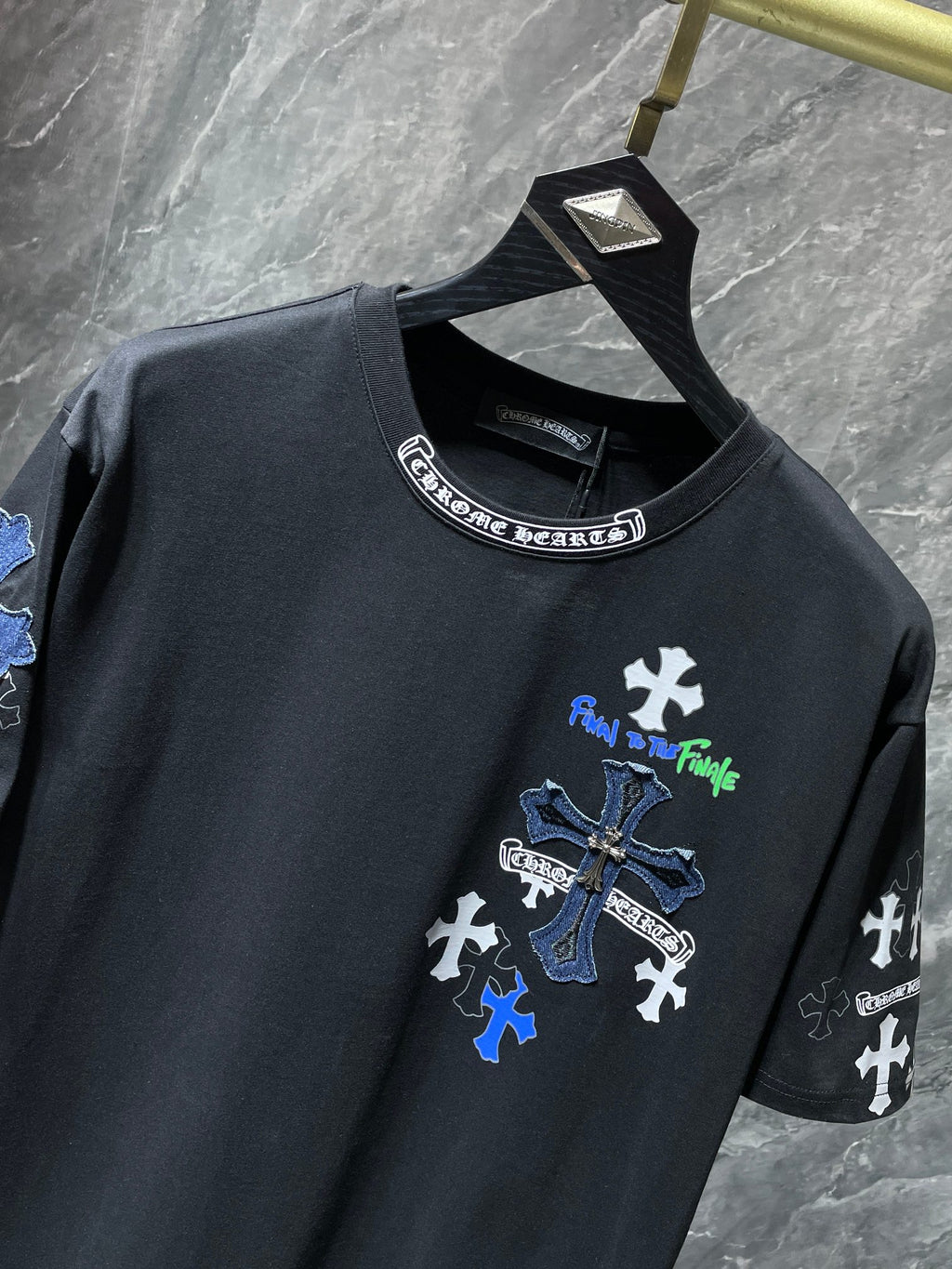 Denim Cross Black T-Shirt™