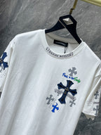 Denim Cross White T-Shirt™