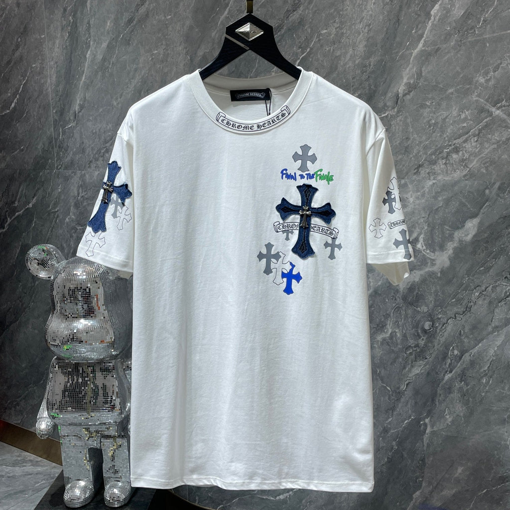 Denim Cross White T-Shirt™