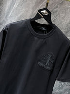 Embroidered Crosses Patch Black T-Shirt™