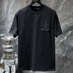 Embroidered Crosses Patch Black T-Shirt™