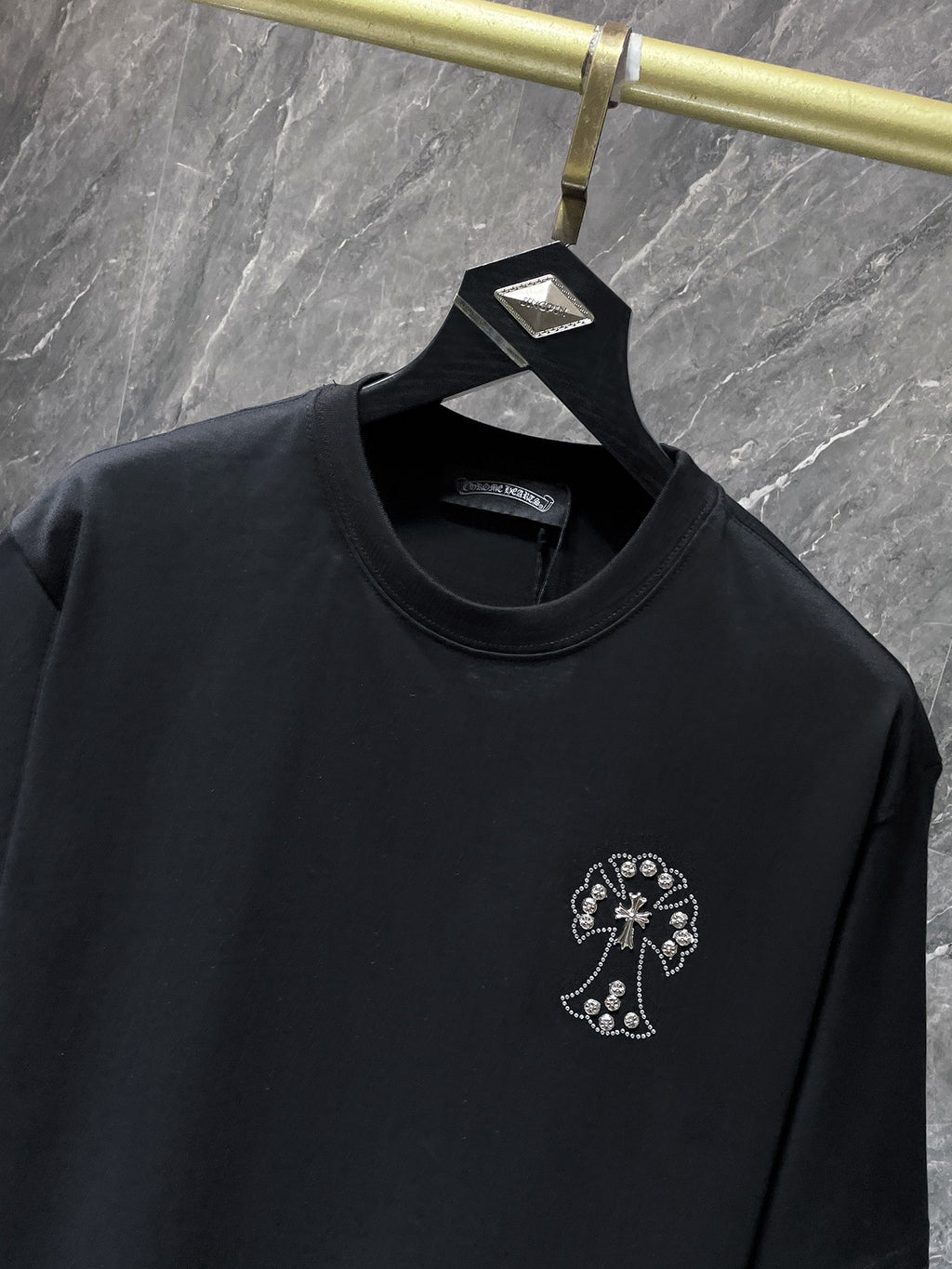Rhinestone Cross Black T-Shirt™