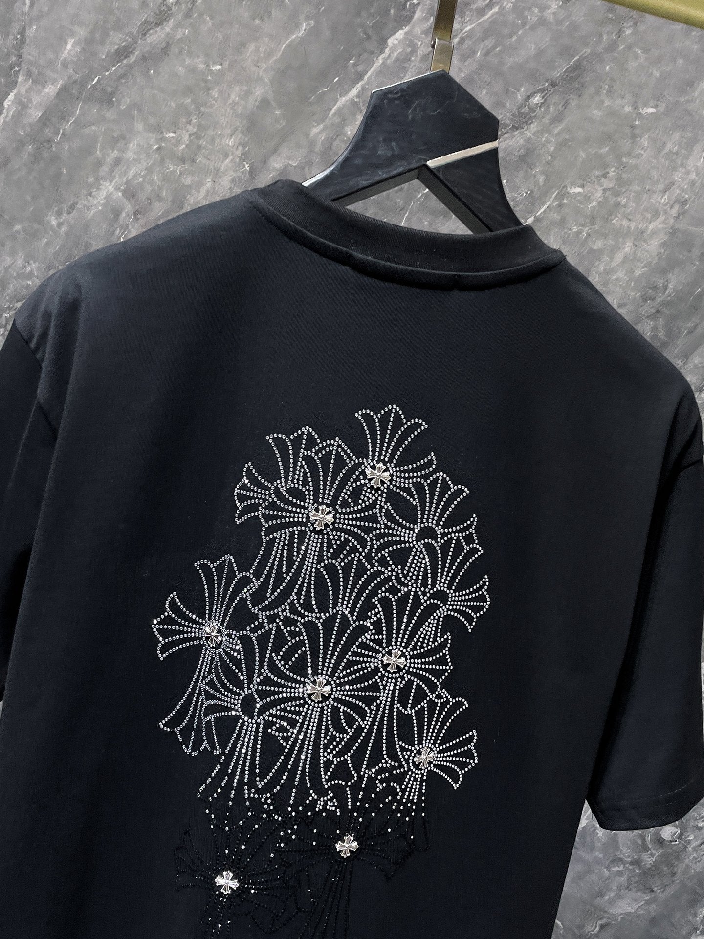 Rhinestone Cross Black T-Shirt™