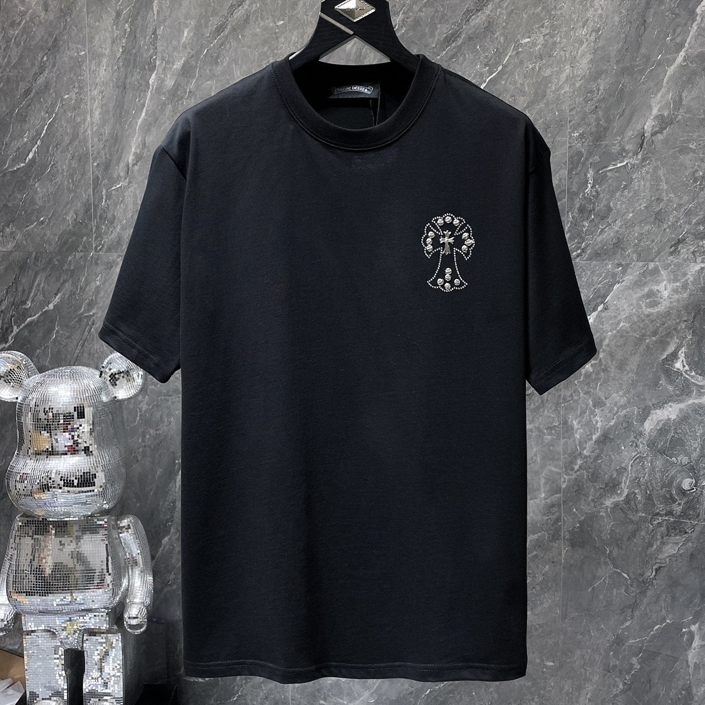 Rhinestone Cross Black T-Shirt™