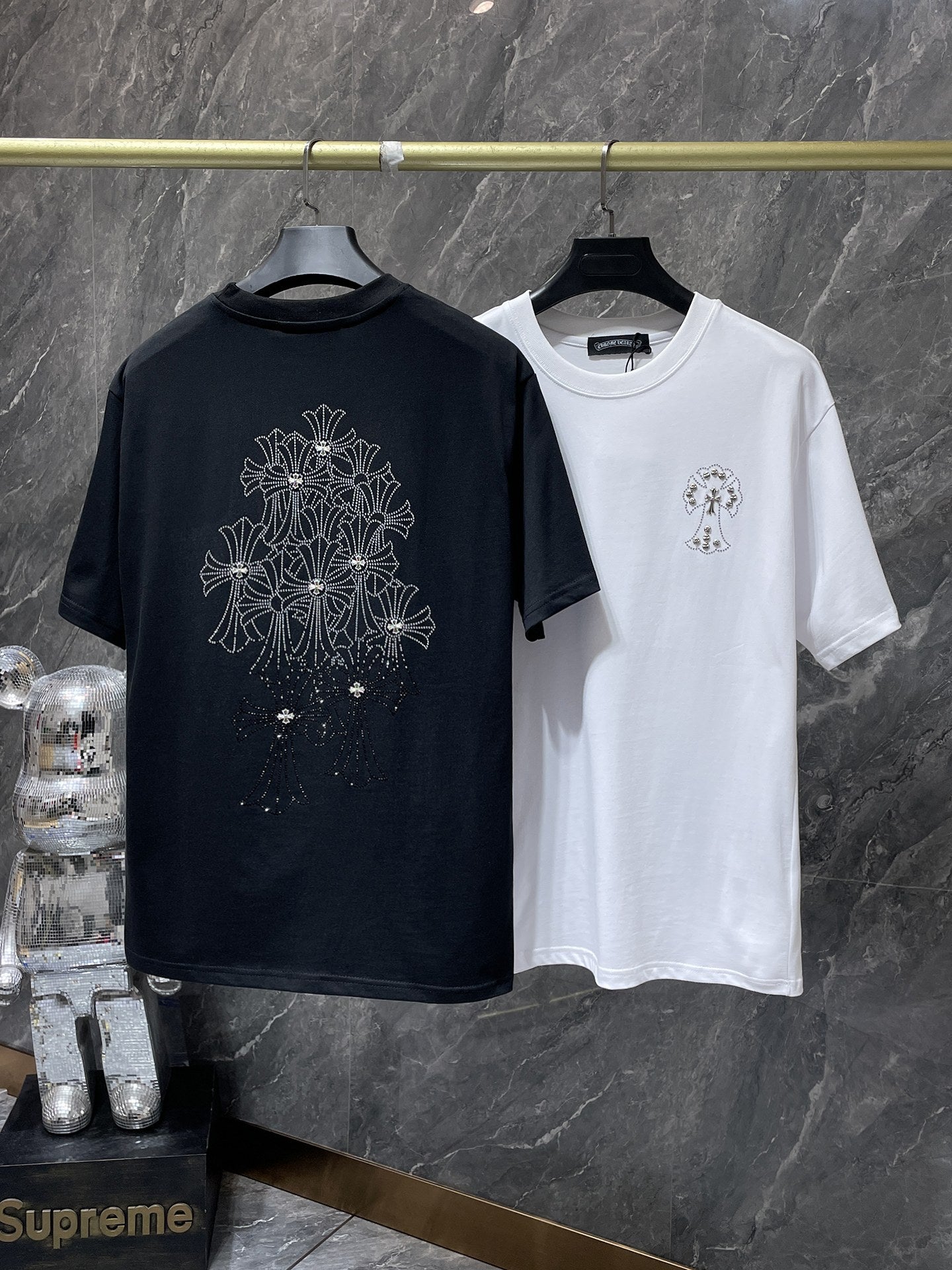 Rhinestone Cross White T-Shirt™