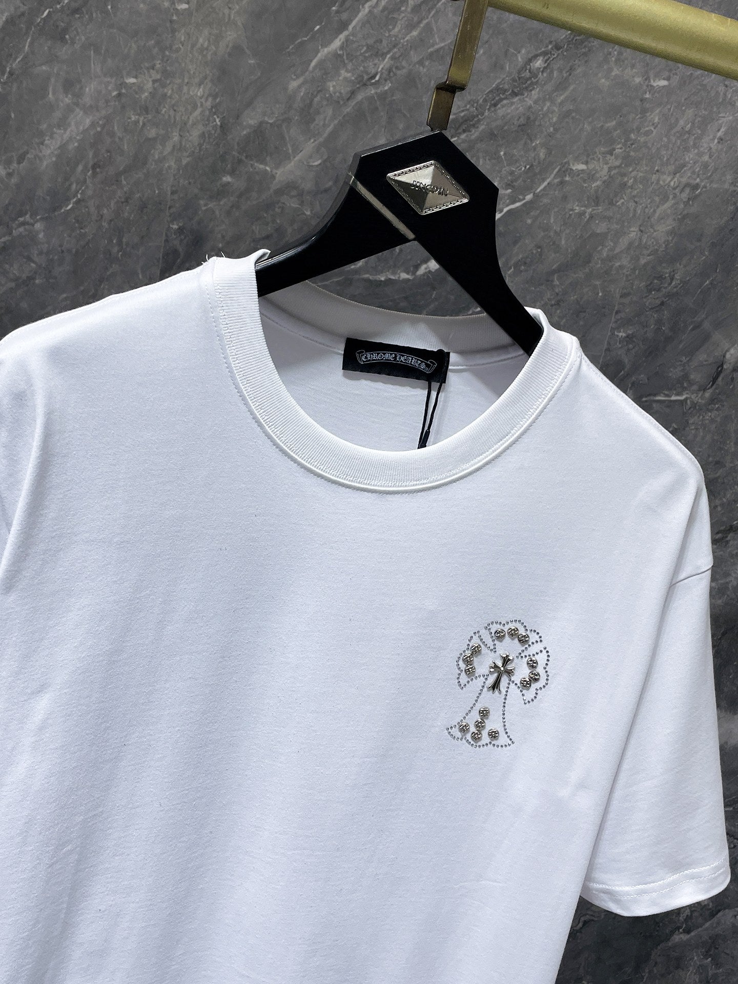 Rhinestone Cross White T-Shirt™