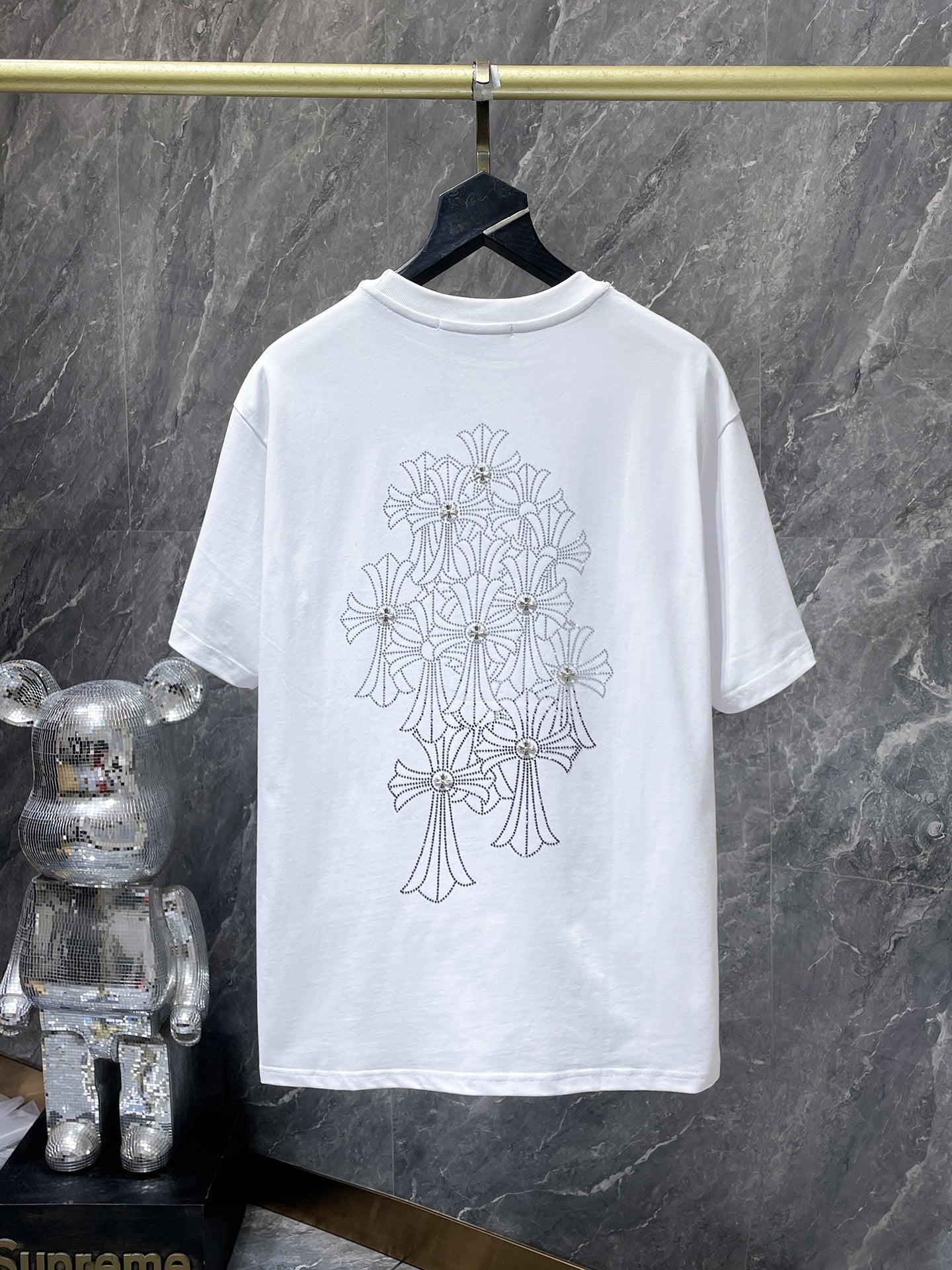 Rhinestone Cross White T-Shirt™