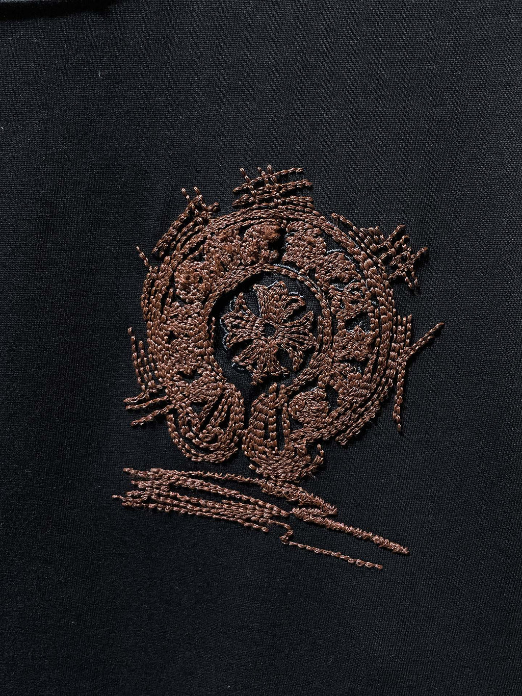 Brown Embroidered Horse Shoe Logo Black T-Shirt™