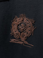 Brown Embroidered Horse Shoe Logo Black T-Shirt™
