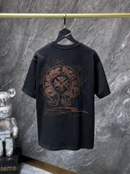 Brown Embroidered Horse Shoe Logo Black T-Shirt™