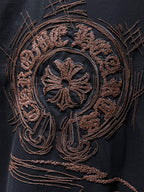 Brown Embroidered Horse Shoe Logo Black T-Shirt™