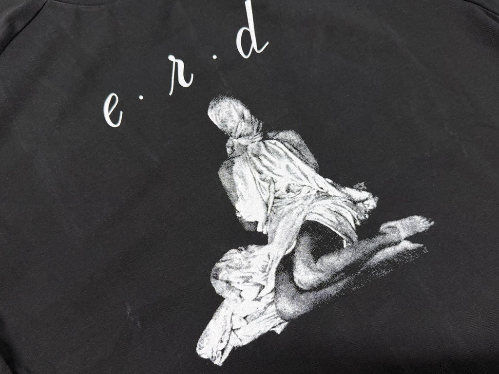 ER* Woman in Sheet Raglan Black T-Shirt™