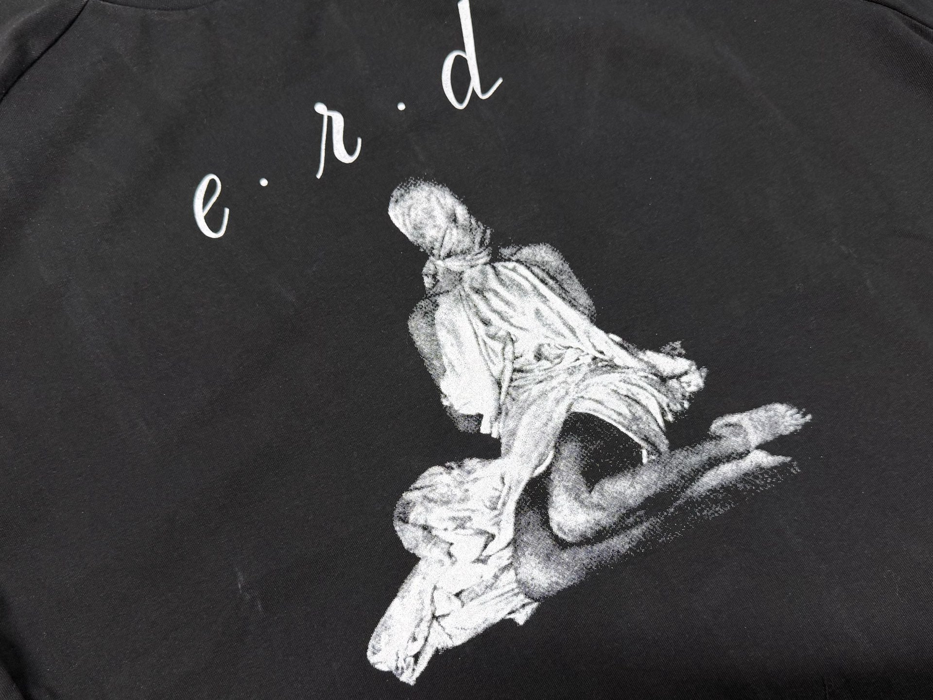 ER* Woman in Sheet Raglan Black T-Shirt™