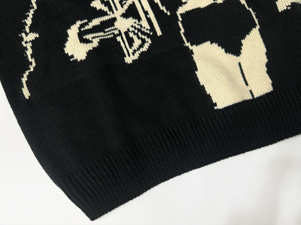 ER* Cole Buxton Black Knit Sweater