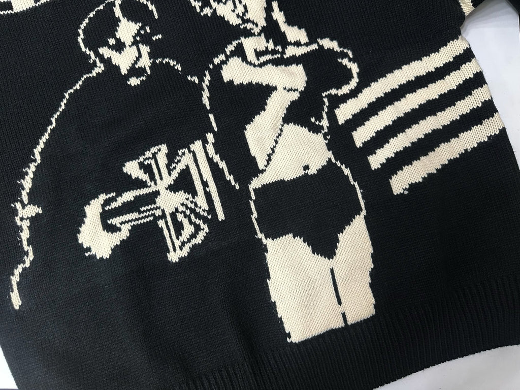 ER* Cole Buxton Black Knit Sweater