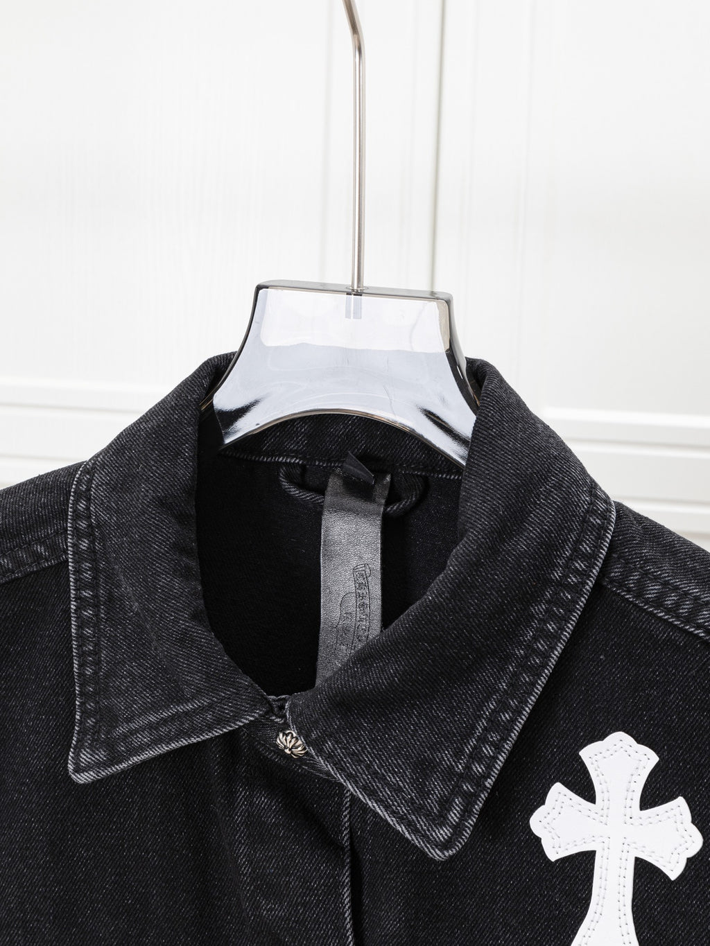 Multi Color Crosses Black Denim Jacket™