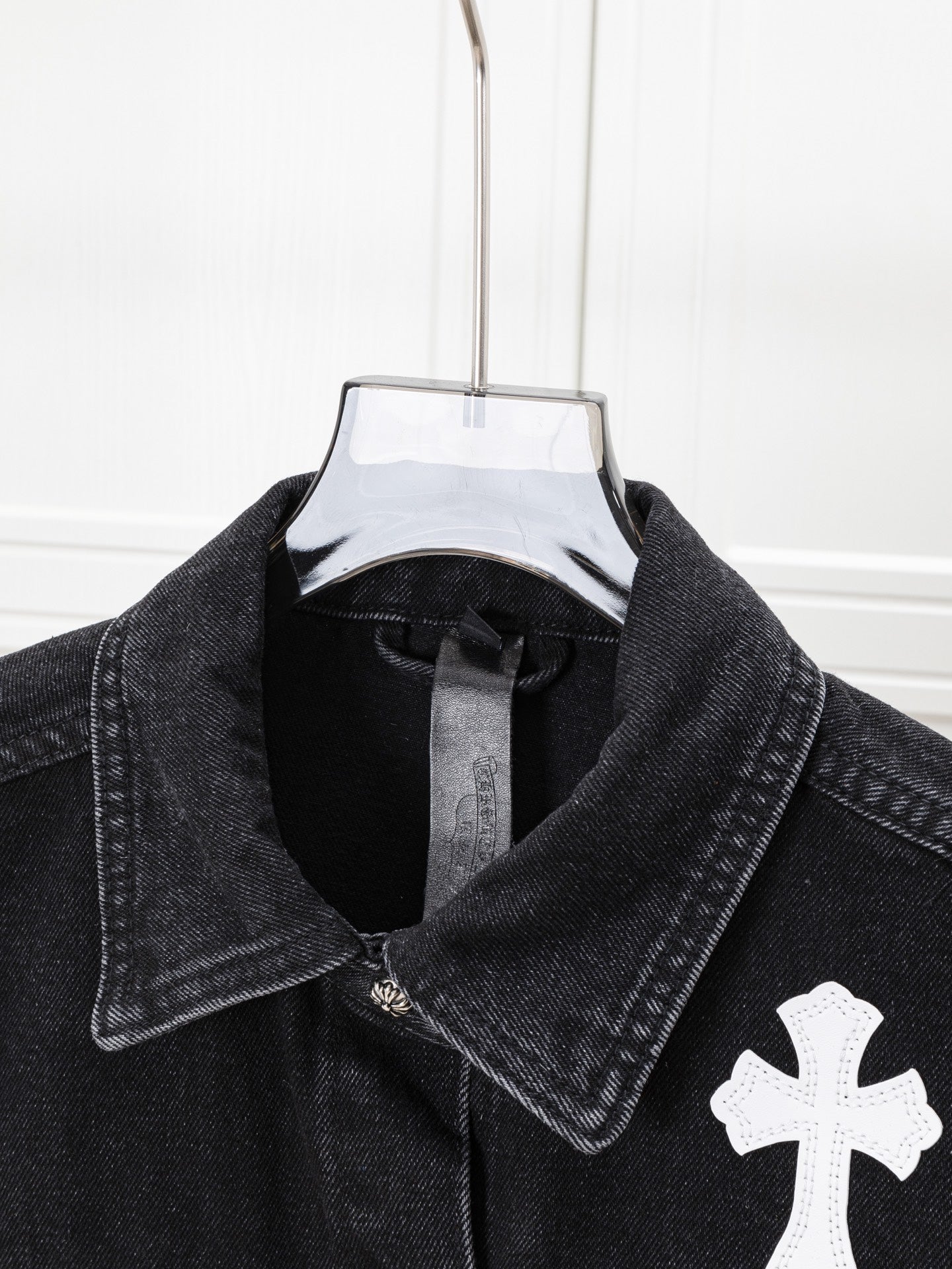 Multi Color Crosses Black Denim Jacket™