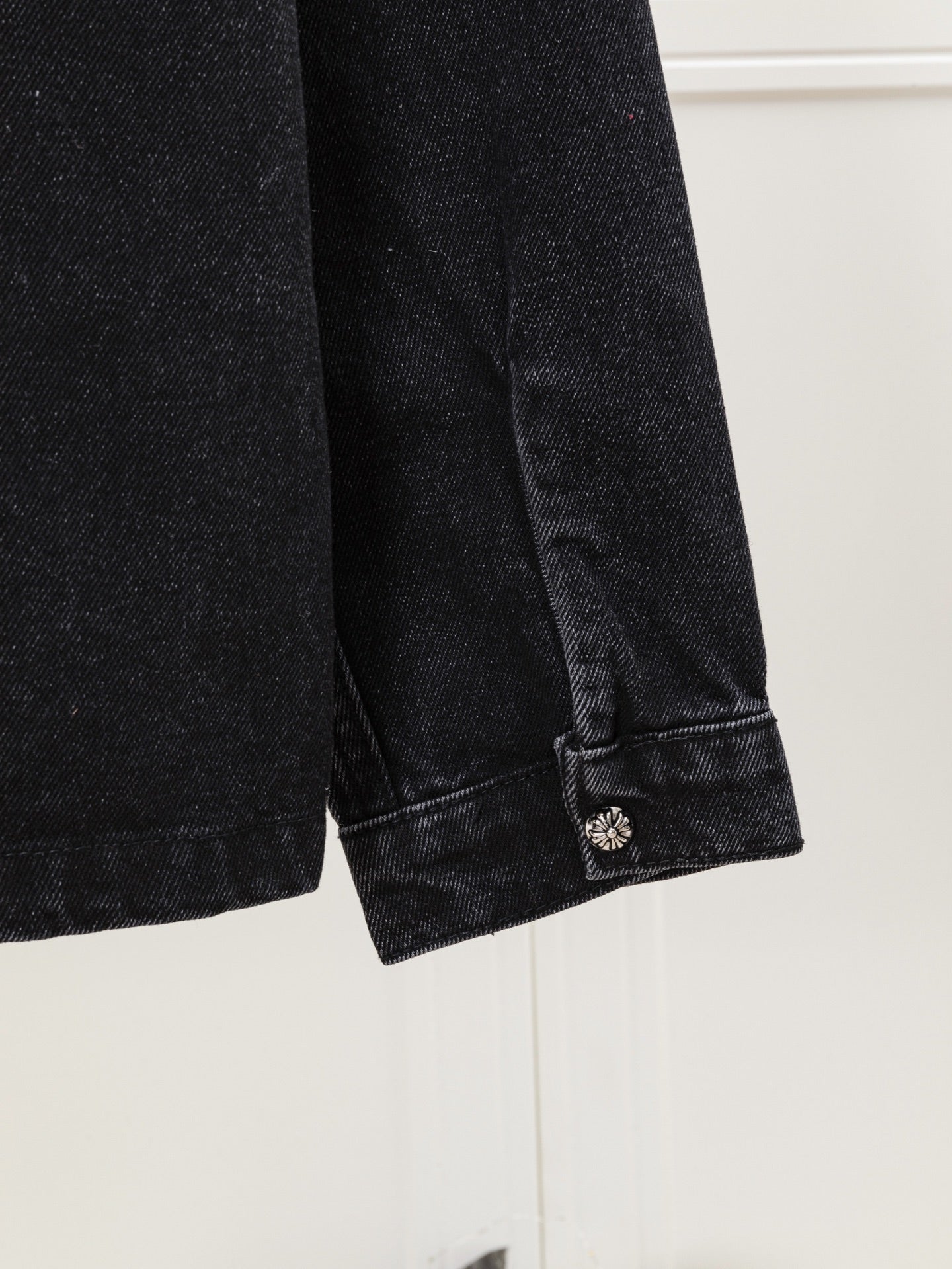 Multi Color Crosses Black Denim Jacket™
