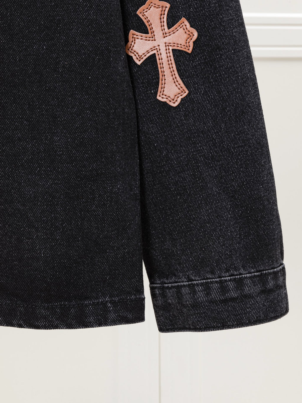 Multi Color Crosses Black Denim Jacket™