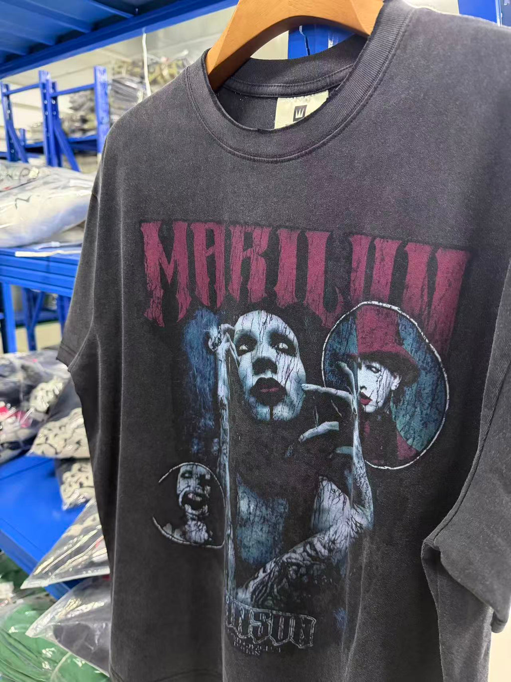 M. Manson Faded Black T-Shirt™