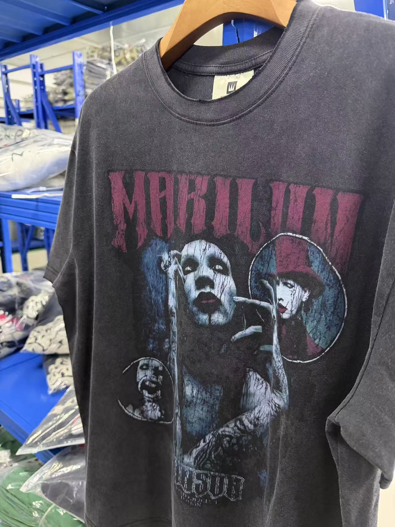 M. Manson Faded Black T-Shirt™