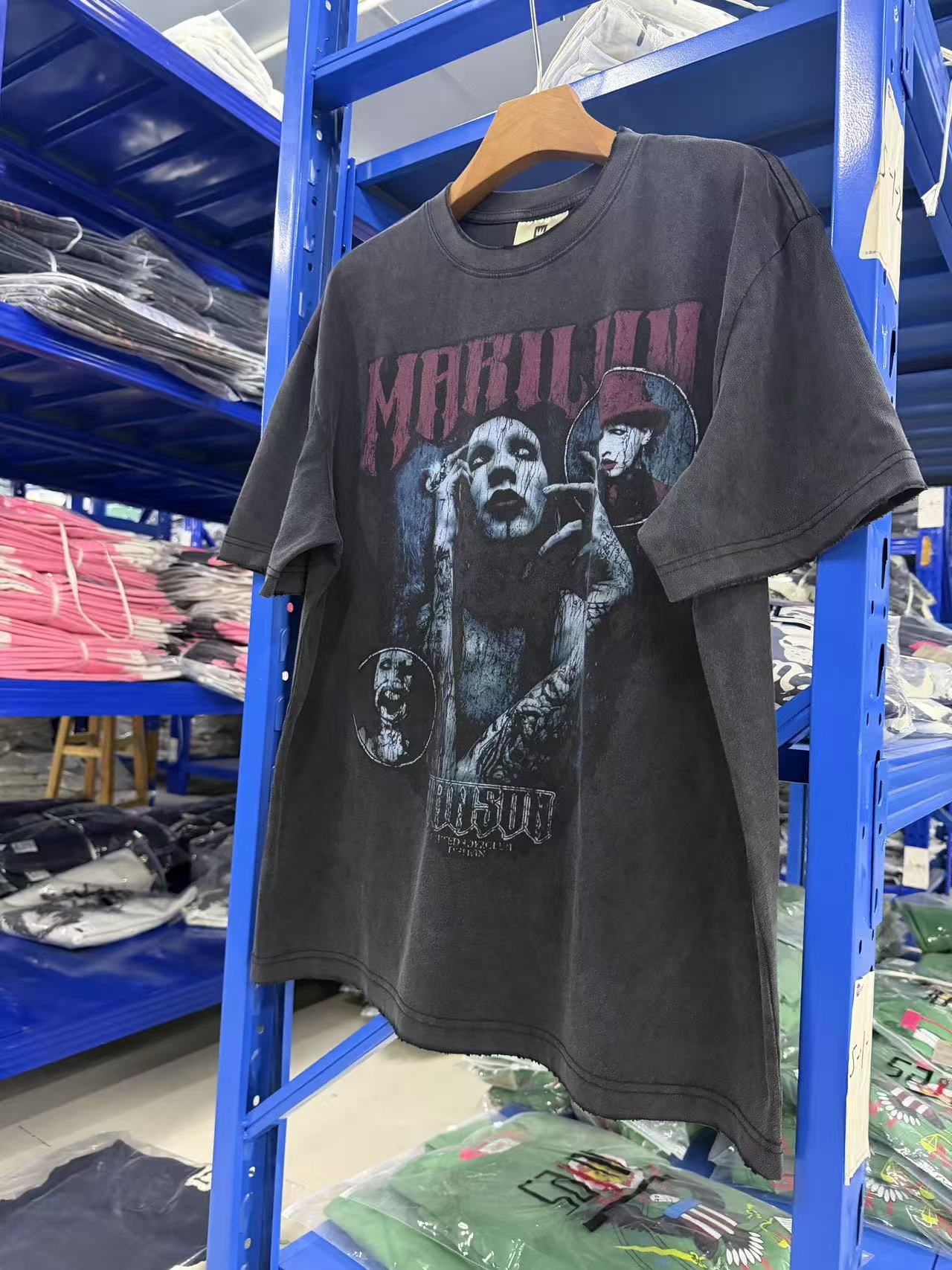 M. Manson Faded Black T-Shirt™