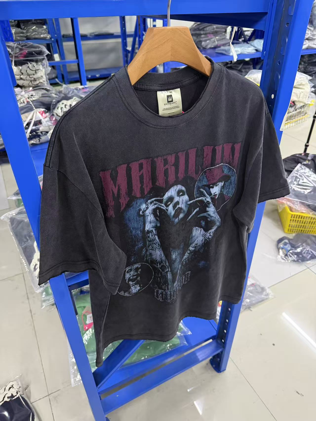 M. Manson Faded Black T-Shirt™