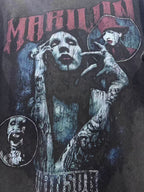 M. Manson Faded Black T-Shirt™