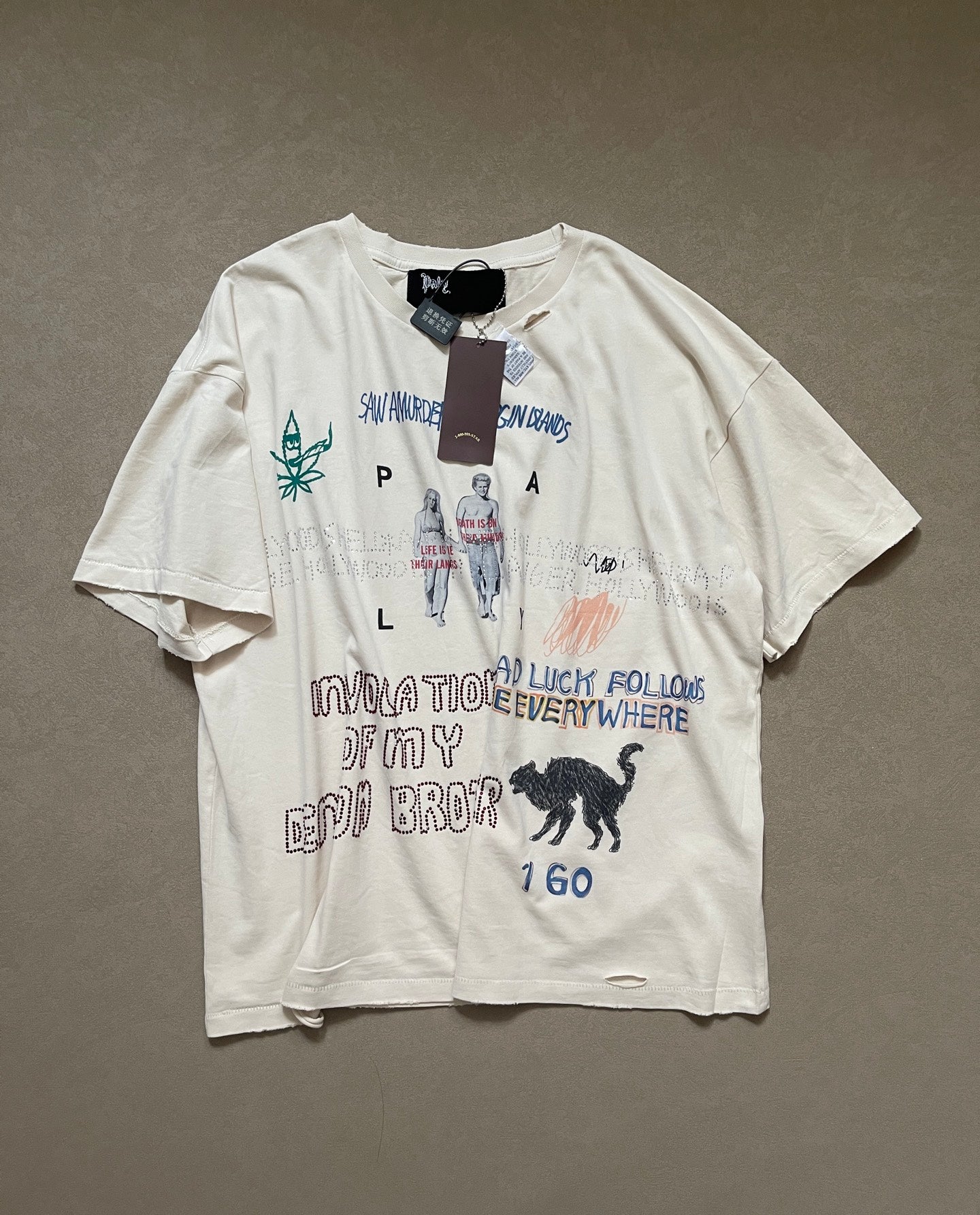 Paly Hllywd Bad Luck White T-Shirt™