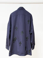 Black Cross Navy Button-Up Shirt™