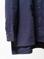 Black Cross Navy Button-Up Shirt™