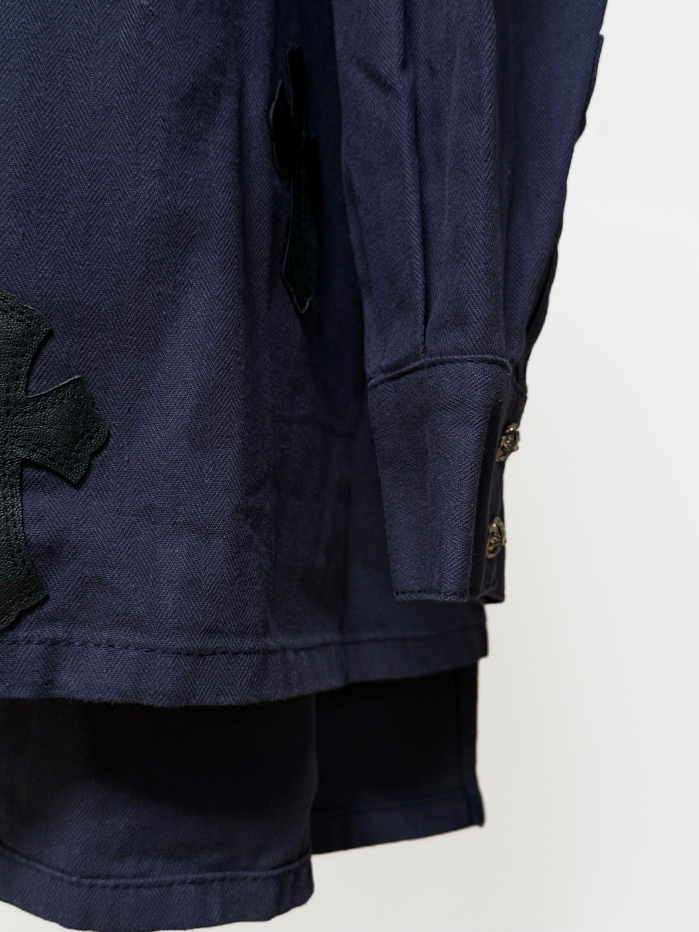 Black Cross Navy Button-Up Shirt™