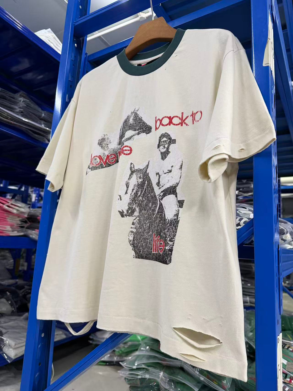 Paly Hllywd Back to Life Ringer Washed White T-Shirt™