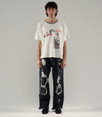 Paly Hllywd Back to Life Ringer Washed White T-Shirt™