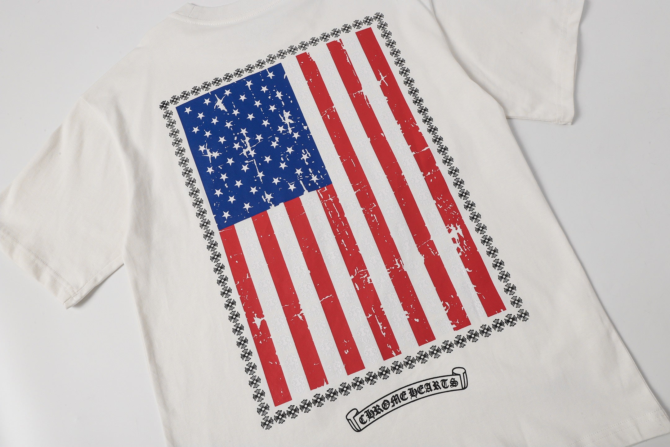 Vertical USA Flag White T-Shirt™
