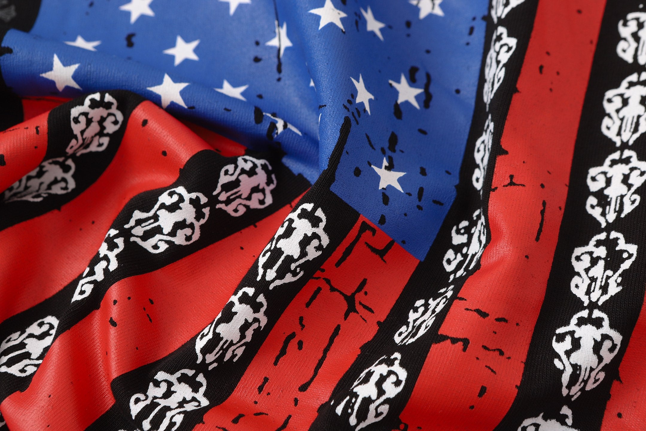 Vertical USA Flag Black T-Shirt™