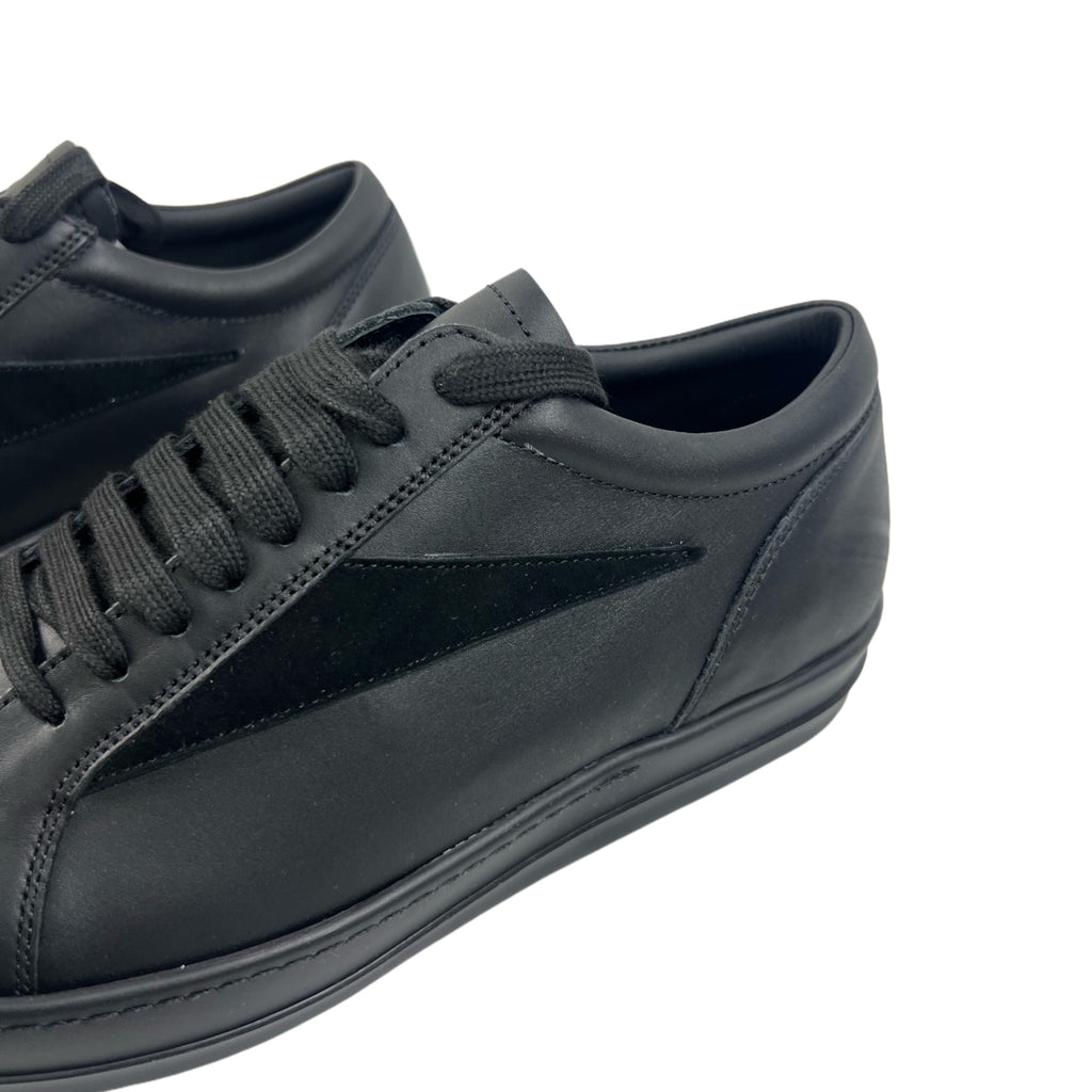 R.O DRKSHDW Vintage Low Black on Black Leather Sneakers™