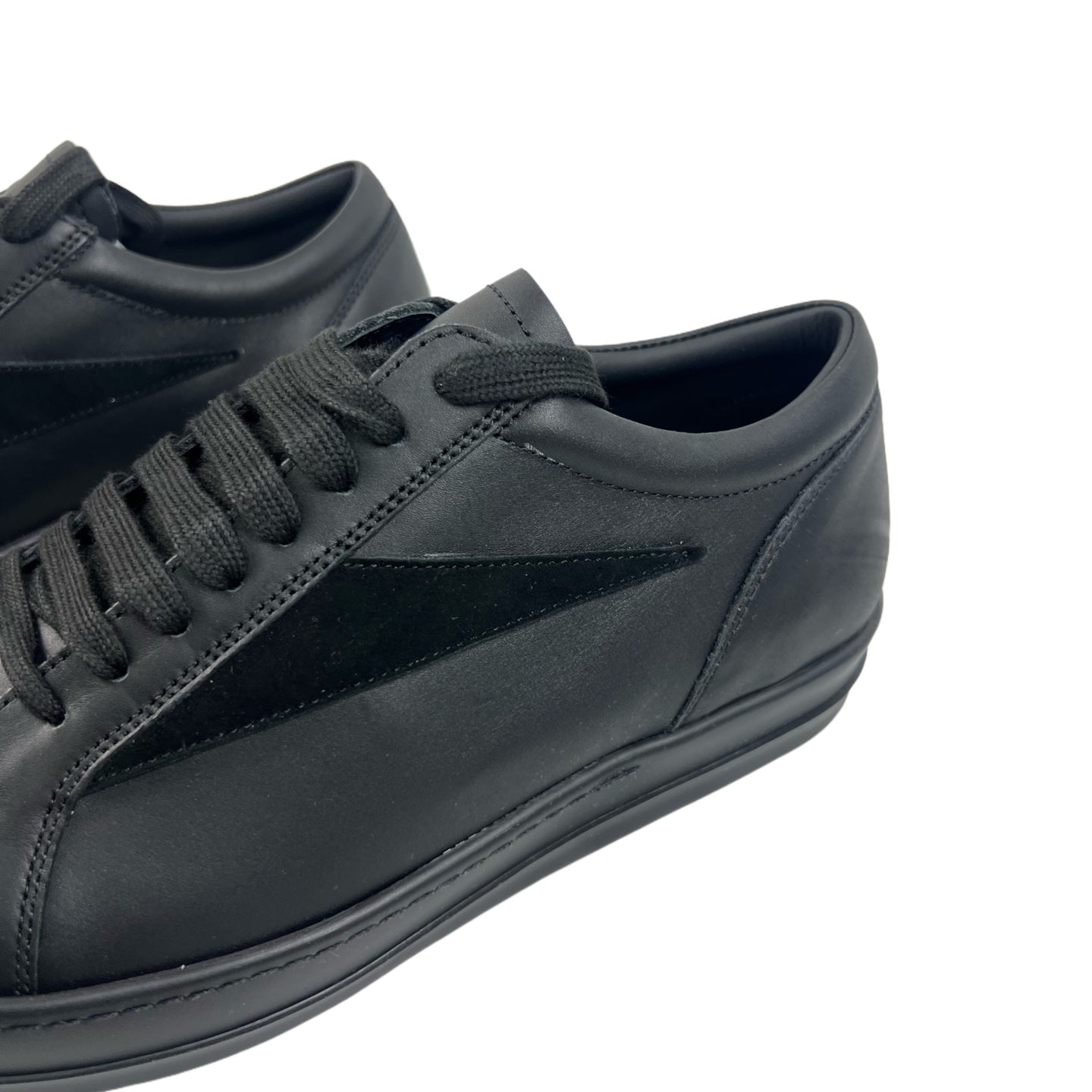 R.O DRKSHDW Vintage Low Black on Black Leather Sneakers™
