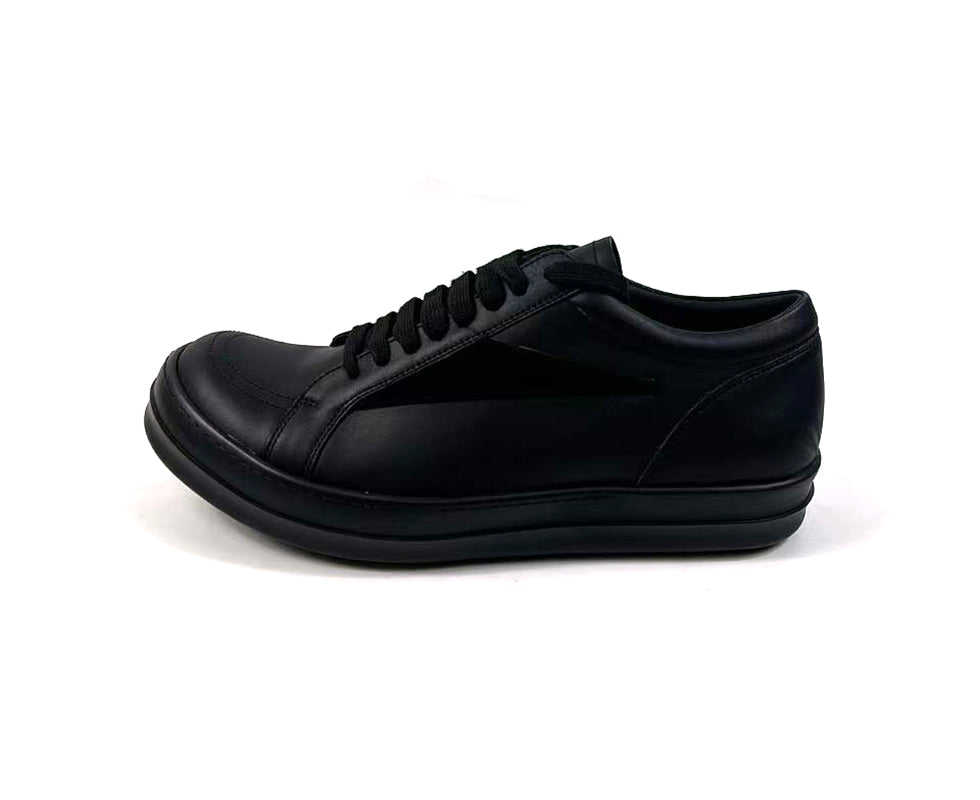 R.O DRKSHDW Vintage Low Black on Black Leather Sneakers™