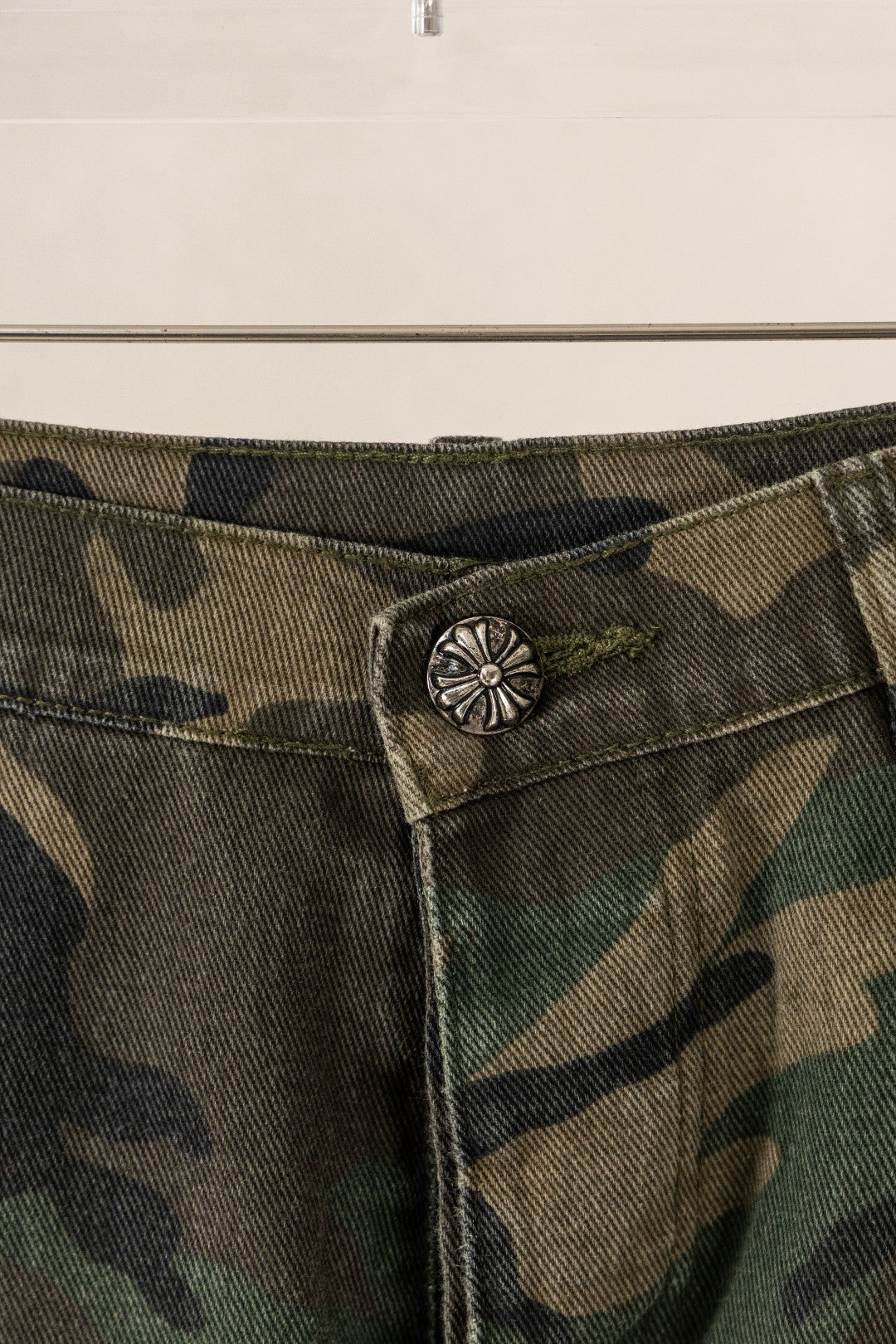 Yellow & Green Cross Patch Camo Shorts™