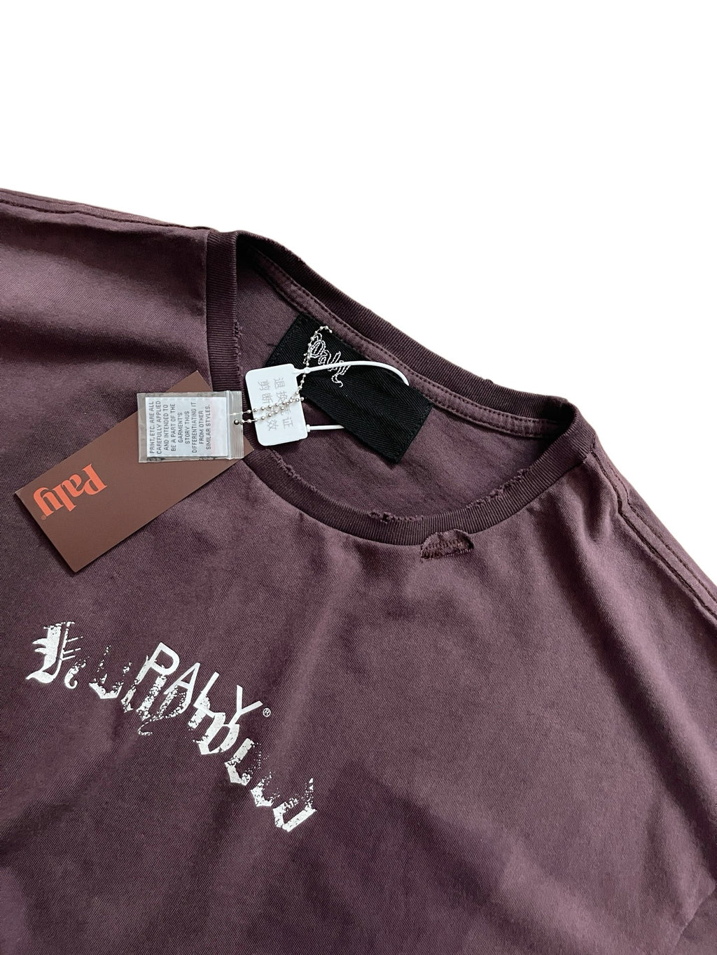 Paly Hllywd Typography Logo Plum Tee™