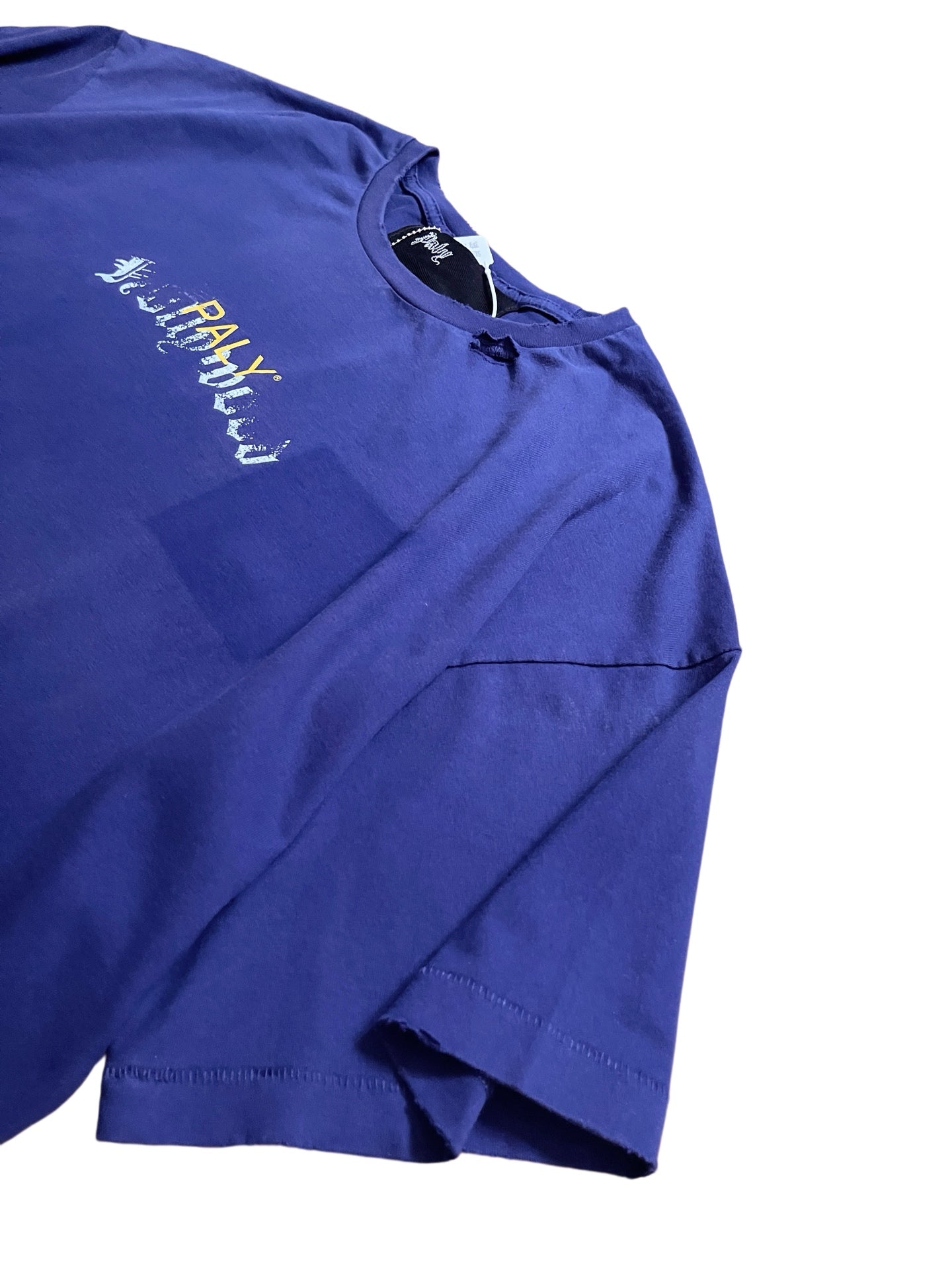 Paly Hllywd Typography Logo Blue Tee™