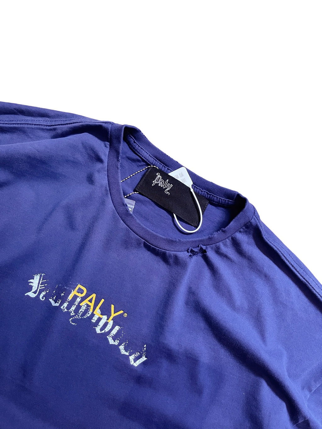 Paly Hllywd Typography Logo Blue Tee™
