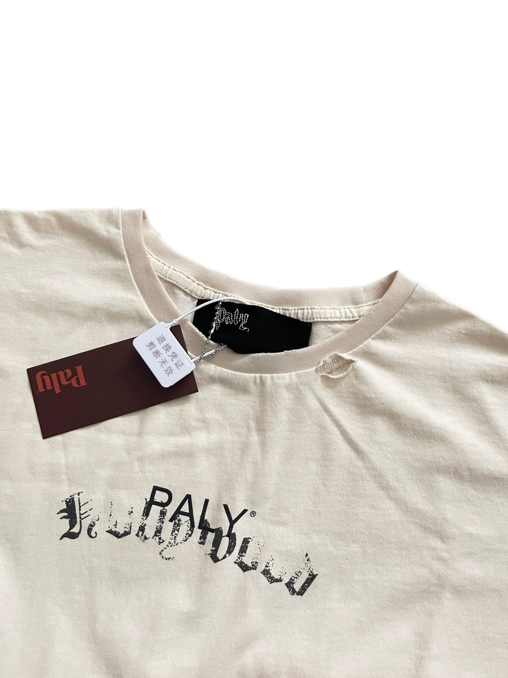 Paly Hllywd Typography Logo Cream Tee™