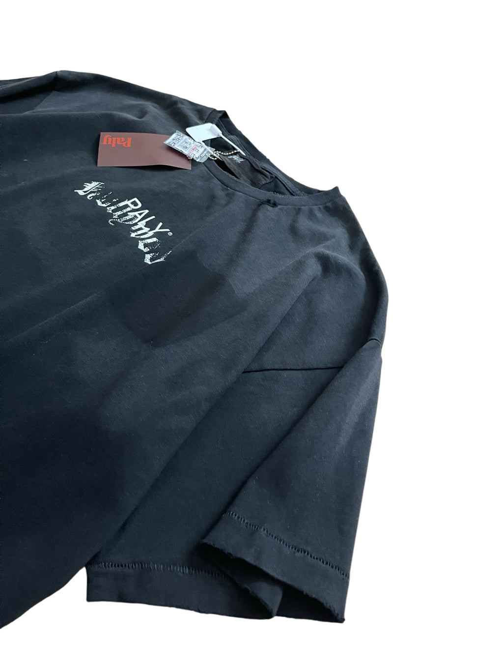 Paly Hllywd Typography Logo Washed Black Tee™