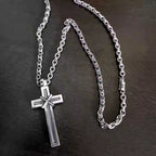 S925 Silver Inlay Cross Pendant Necklace™