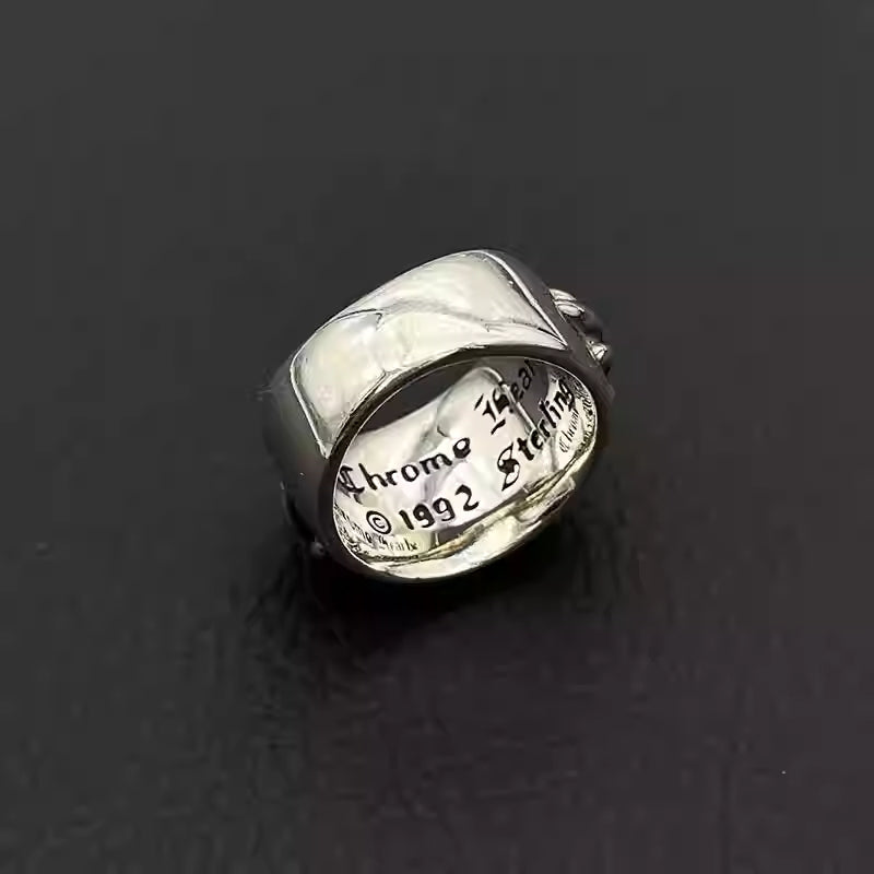 S925 Silver Ornate Flower Cross Ring™