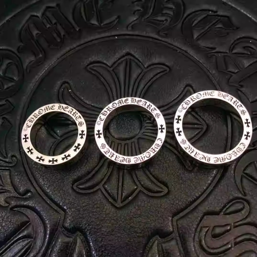 S925 Silver Typography Logo Crosses Ring™
