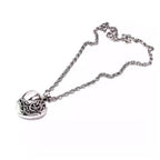 S925 Silver Openwork Floral Heart Locket Necklace™