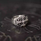 S925 Silver Fleur De Lis Gem Cross Ring™